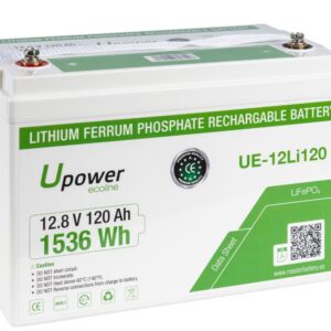batería litio 120ah 12v Batería de Litio monobloque de 12.8 V – 120 Ah – 4S4P – 330*172*220 mm de Masterbattery